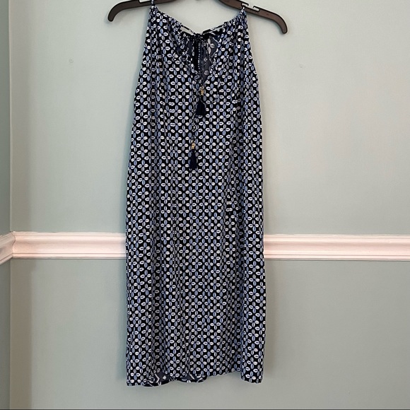 Tommy Bahama Cover Up Dress Sun Dress Blue Adjustable Straps Size Small EUC - Picture 4 of 8